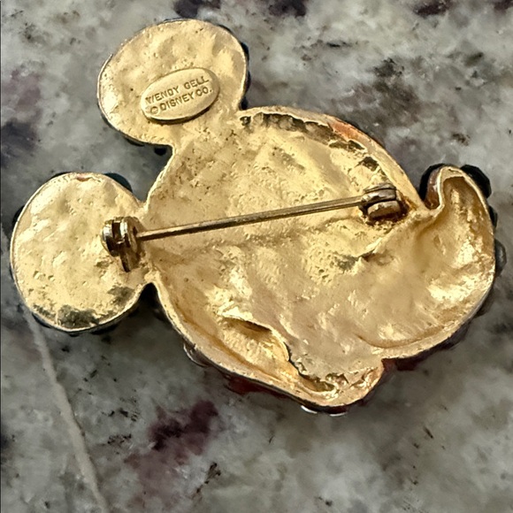 Vintage Disney by Wendy Gell Mickey Mouse rhinestone Disney Pin Brooch jewelry - Picture 10 of 16